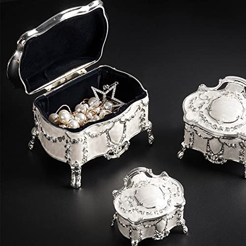 Aveson Luxury Vintage Metal Alloy Jewelry Box Ring Trinket Case Christmas Birthday Gift, Large #TOP6