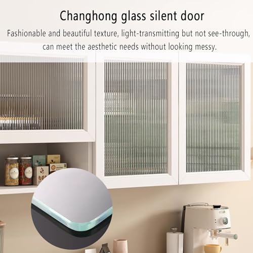 Botiquín de madera de pared con vitrina y mango oculto 7