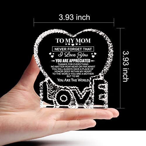 Cristal decorativo corazón para regalo a mamá miniatura 3