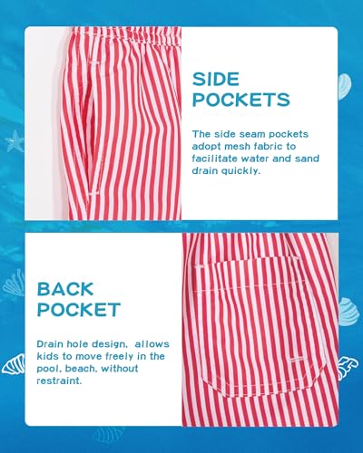 Image of SURF CUZ Boys Swim Trunks Toddler Swim Shorts UPF 50+ Bathing Suit for Boy Swimsuit Quick Dry Mesh Beach Boardshorts Swimwear