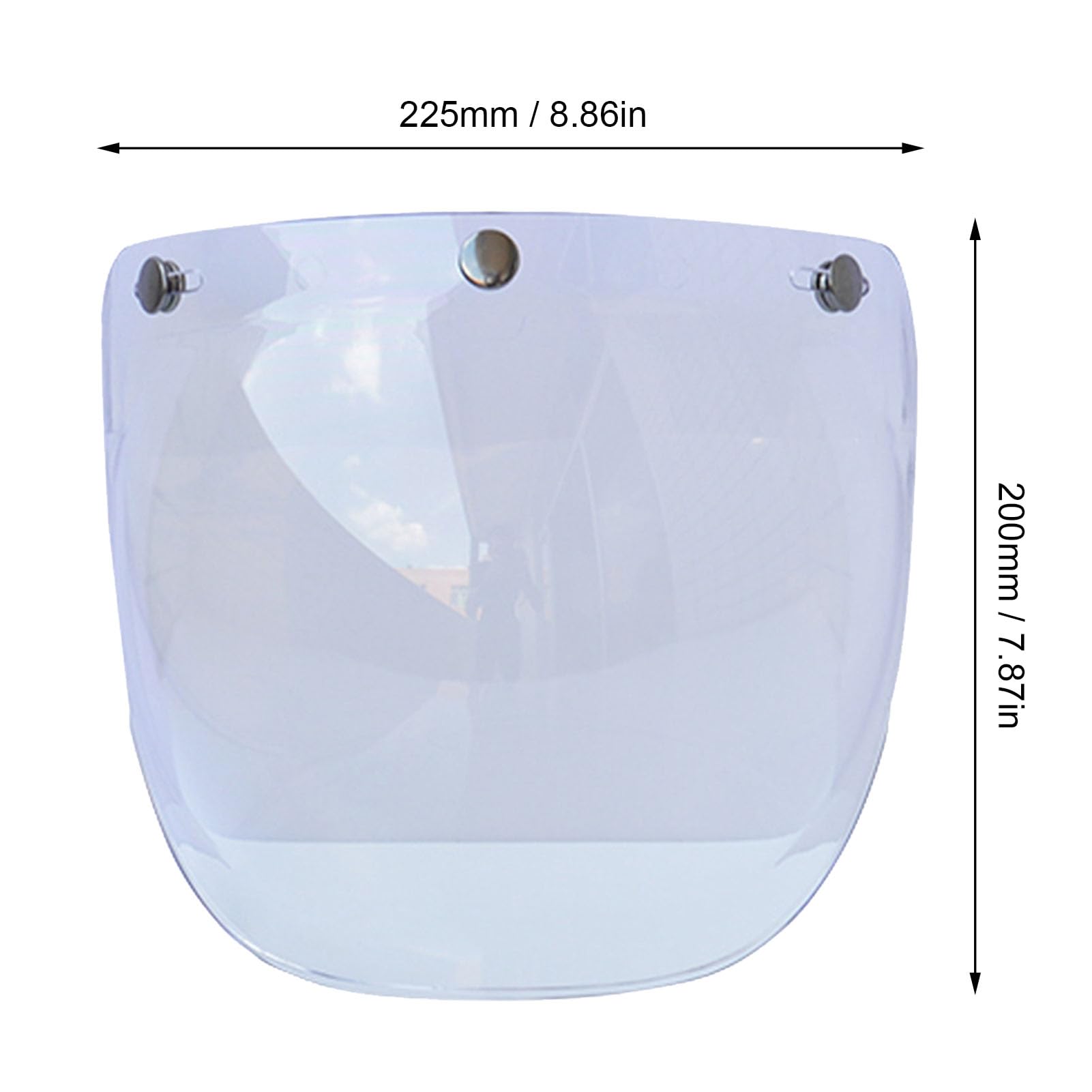 Visiera per Casco Universal, Visiera Casco 3 Bottoni, Visiera a Lente Moto Anti UV AntiGraffio, per Caschi Aperti, 6 Colori Disponibili
