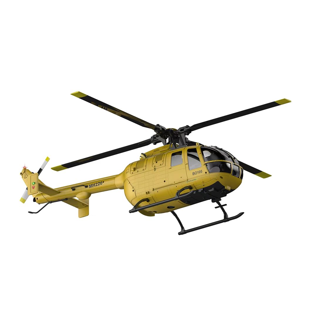 Ferngesteuert Hubschrauber Outdoor, C180 1/25 2.4G 6CH RC Helikopter mit LED-Leuchten, E-Tast-Start/Landung, Barometer + TOF-LiDAR-Höhenhaltung, Geschenke für Erwachsene - RTF