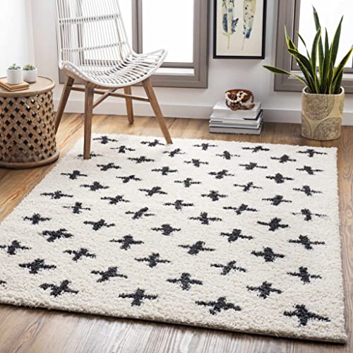 Tapete BoutiqueRugs Black Trellis 7'10" x 10' Cream