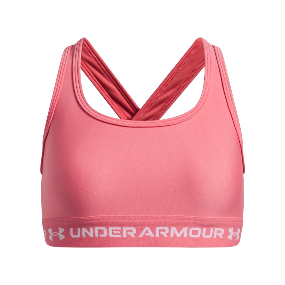Under Armour G Crossback Bra - Bittersweet Pink / / White - YXS