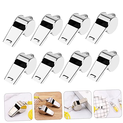 Silbatos deportivos de acero inoxidable 12 piezas miniatura 4