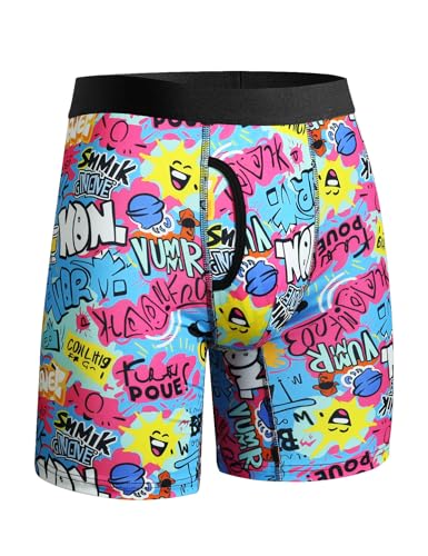 Men's Underwear Boxer Briefs for Men Moisture Wicking & Breathable No Ride Up Boxer Briefs Multipack3