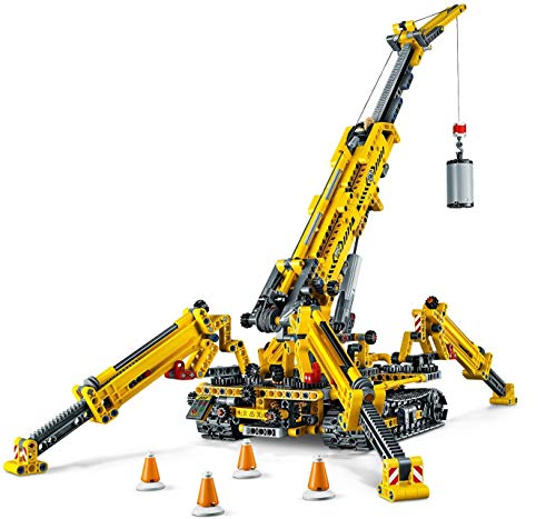 LEGO Technic Gru Cingolata Compatta, Ricostruibile a Torre Compatta, Set di Costruzioni 2in1, 42097