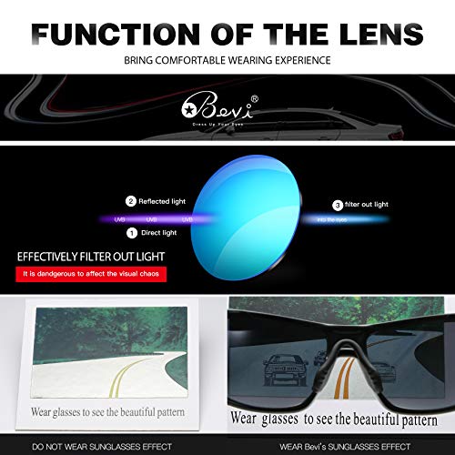 Bevi Polarized Sunglasses for Men & Women – UV400 Protection Sport Shades for Driving, Cycling, Running, Hiking, Fishing4