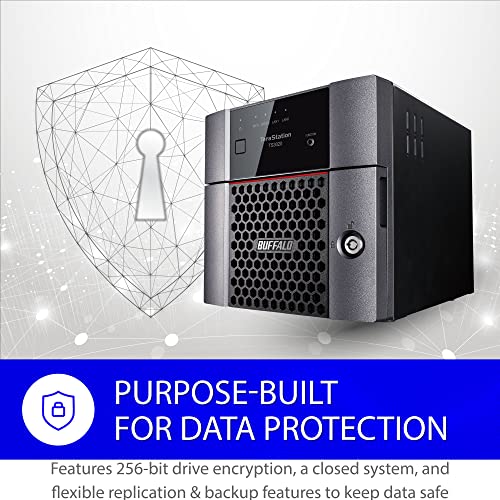 Image of BUFFALO TeraStation 3220DN 2-Bay SMB 4TB (2x2TB) Desktop NAS w /Hard Drives Included Network Attached Storage