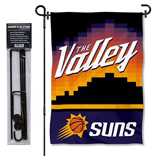 Drapeau de jardin Phoenix Suns avec mât WinCraft support extérieur City Edition