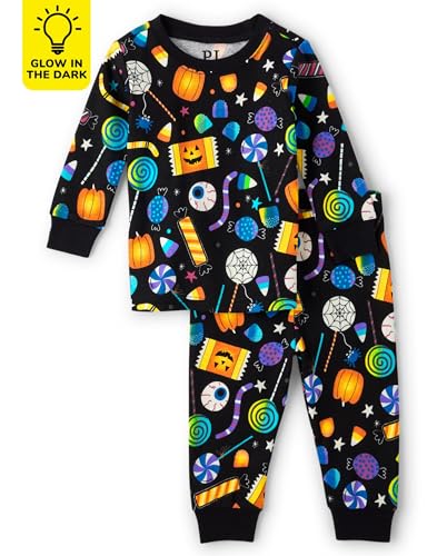 Image of The Children's Place Baby and Kids' Sibling Matching Halloween and Holiday Pajama Sets, Cotton