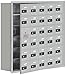 Salsbury Industries 19168-30ARC Cell Phone-Access Panel-6 Unit Recessed Mounted-Resettable Combo Locks with 8-Inch Diameter Compartments, Aluminum