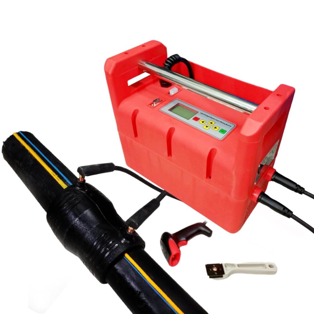 Electrofusion welding machine range 40 To 250 mm (SE315P) 3.5 KW, 7 KG, Red with scanner and scrapper for HDPE, thermoplastic pipe fusion