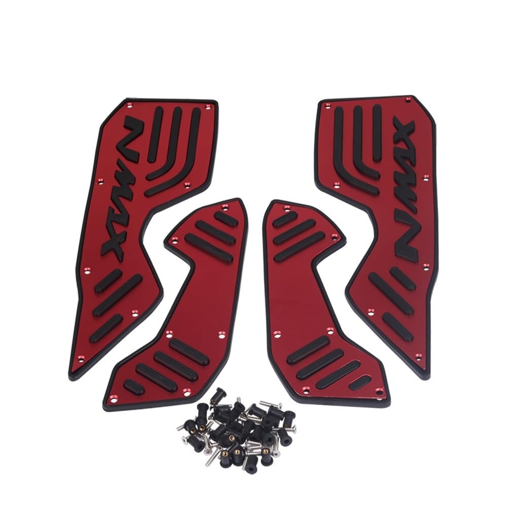 Repose-Pieds Moto Aluminium CNC Pour Yamaha NMAX 125 155 (2020-2023) - Pédale Antidérapante Silver