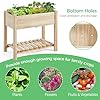 Yaheetech 34x18x30in Raised Garden Bed, Planter Box with Legs & Storage Shelf, Wooden Elevated Vegetable Growing Bed for Backyard, Patio, Balcony #4
