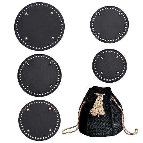 PH PandaHall 5 Pcs 5 Sizes Black PU Leather Bag...