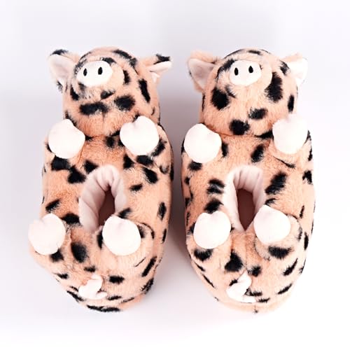 Image of Kids Animal Slippers, Soft Fuzzy Cozy House Shoes