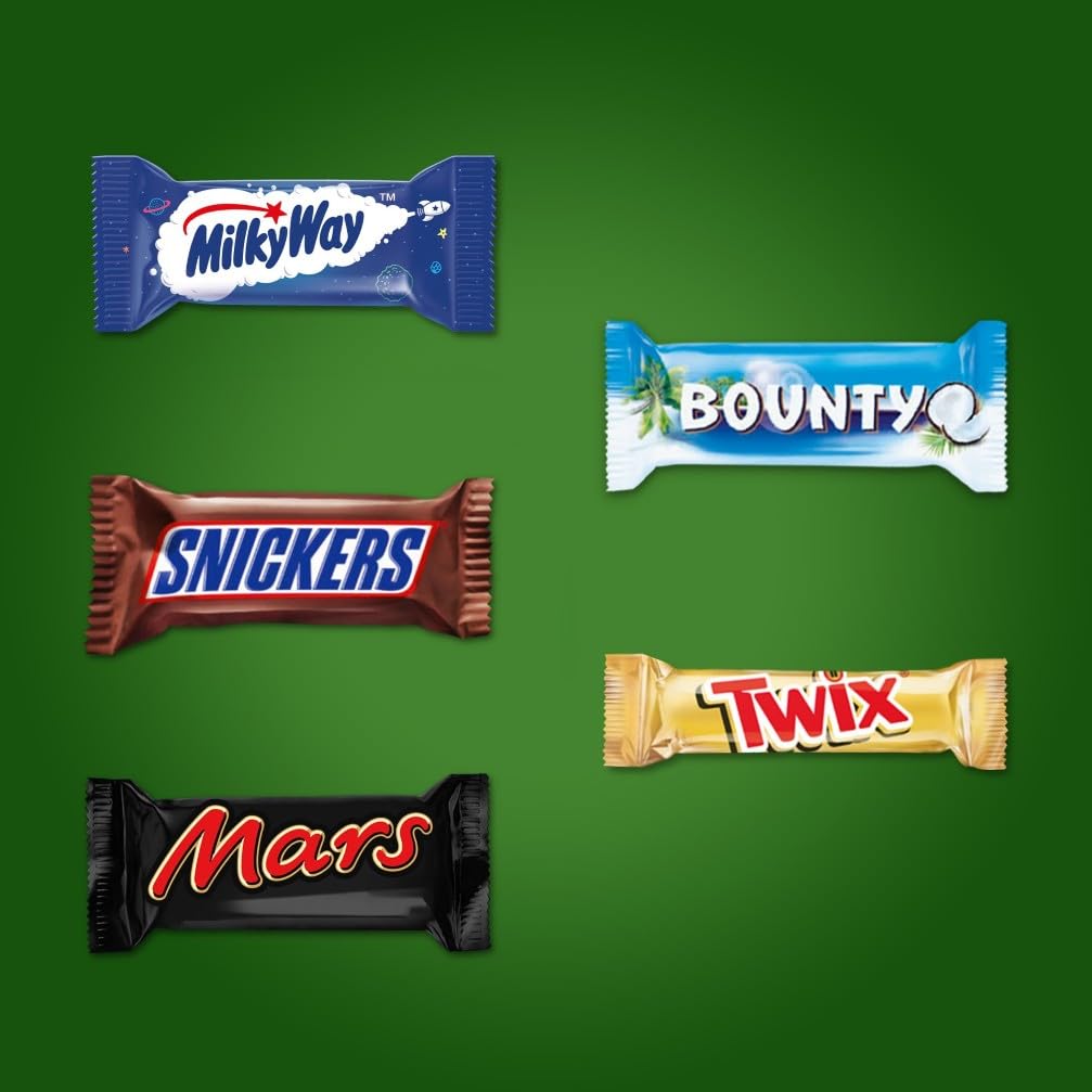 Mixed Minis, mini cajas de mezcla de chocolate (Mars, Twix, Snickers, Bounty y Milky Way), disfruta de una variedad de sabores de chocolate, ideal como regalo, para fiestas de cumpleaños