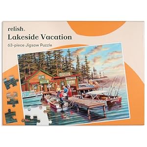 Relish – Dementie Legpuzzels voor volwassenen, 63-delige Vakantiepuzzels aan het meer – Activiteiten en geschenken voor ouderen met de ziekte van Alzheimer
