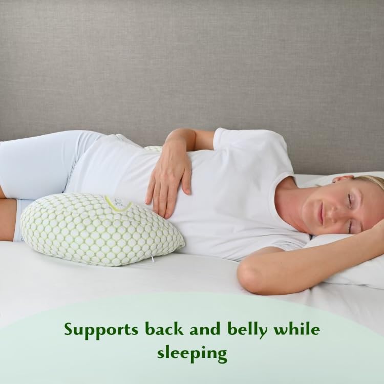 Image of Luxury Maternity Pillow - Adjustable, Detachable Wedge-30% More Cotton for Extra Comfort- Pregnancy Pillow for Hip, Back & Leg Support-Pregnancy Body Pillow