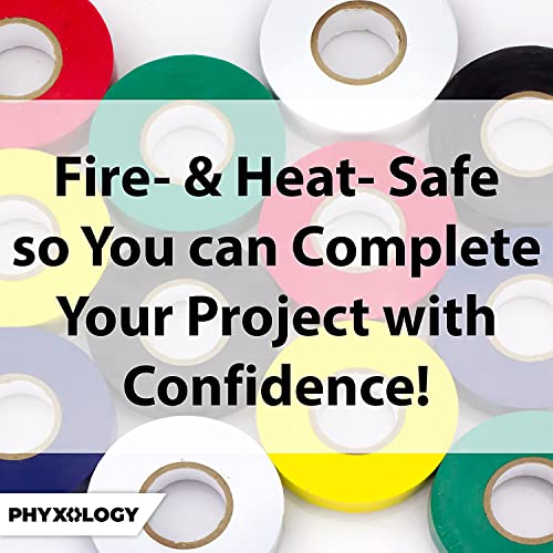 Weather-Resistant Colored Electrical Tape 60 Jumbo Roll 12 Pack. Color Code Your Electric Wiring Safely With Indoor/Outdoor Pvc Vinyl, Ul Listed To 600V, For A Variety Of Taping Needs #TOP5