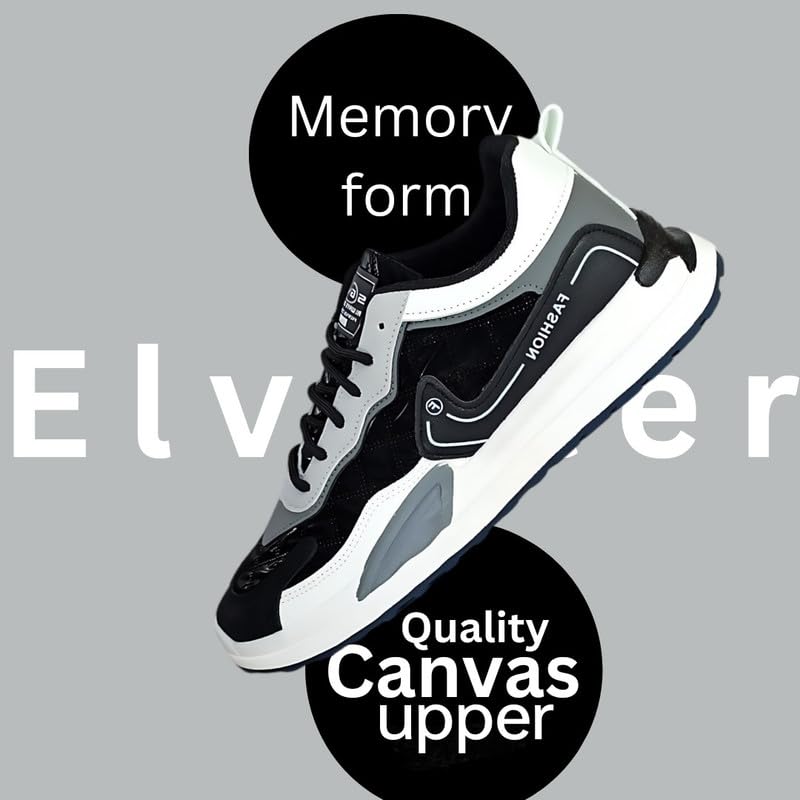 Image of Elvister SIGNAL BLACK | QUALITY | COMFORTABLE | LIGHT-WEIGHTED | CASUAL SNEAKERS for MENSBOYS|WOMENSGIRLS