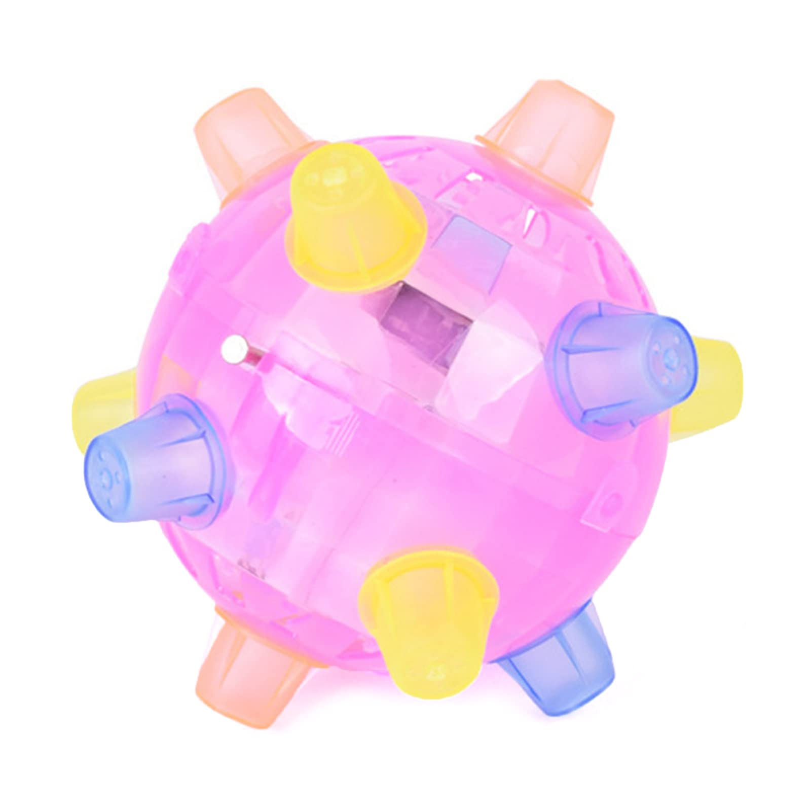 XANHOY Dog Toy Light Up Jumping 5” Dancing Fun with Flashing Bright Lights Music and Sound Batteries Not Included