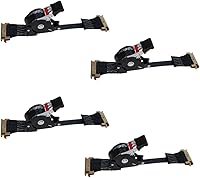 Vista 11 de Mytee Products Correas de trinquete retráctiles de 1 pulgada x 12 pies para E-Track - Correas de amarre retractables automáticas con 500 libras WLL