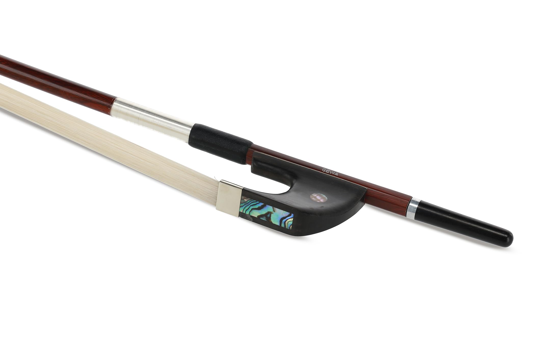 GEWA Bass Bow, Double Bass Bow Carbon Student in Wood Look, German Model, Dark Brown 3/4, Brown wood look - Image 3