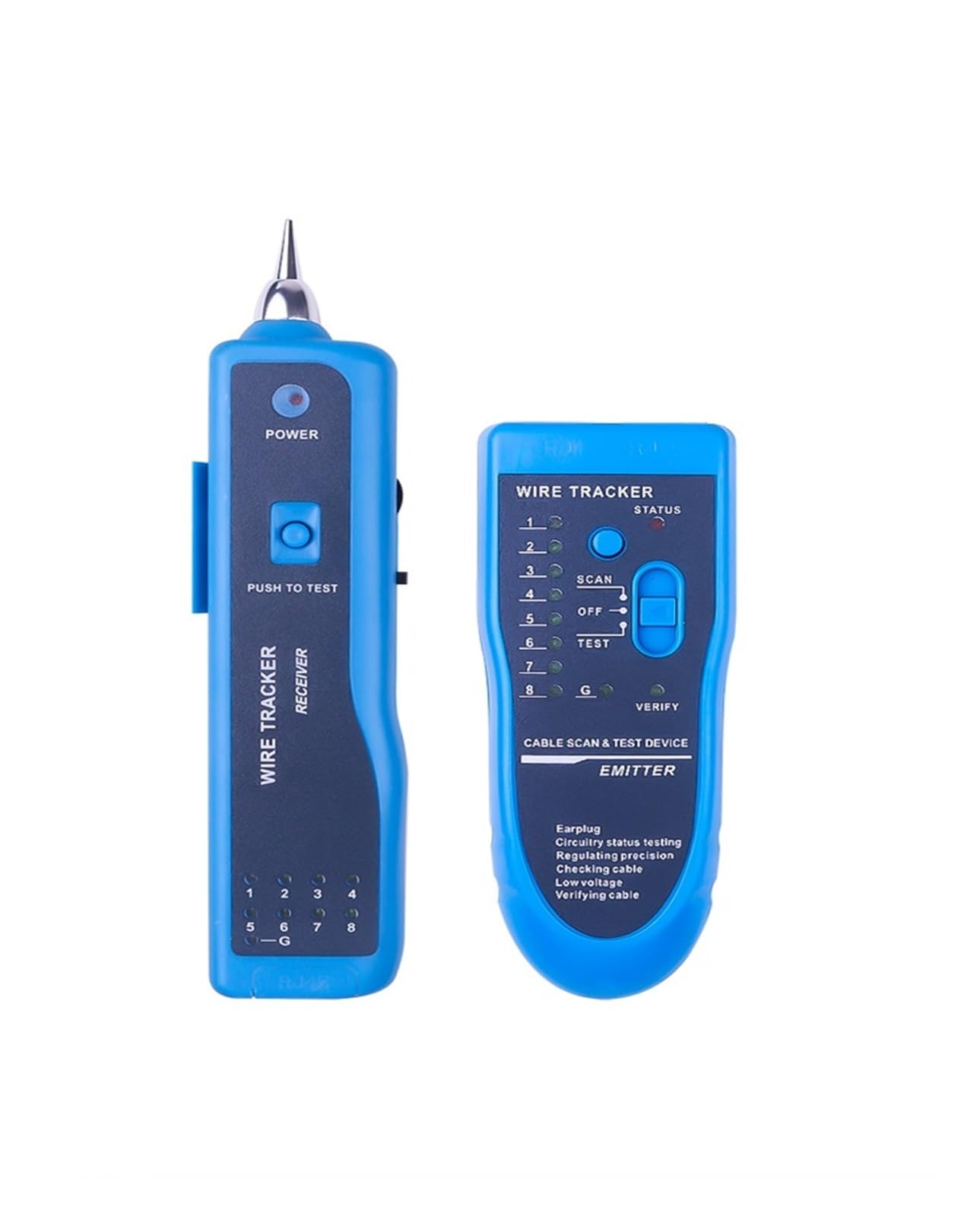 Cable Tracker, Network Cable Tester LAN Telephone Wire Tracker Diagnose Tone Tracer for STP UTP Cat5 Cat6 RJ45 RJ11 Detector Line Finder