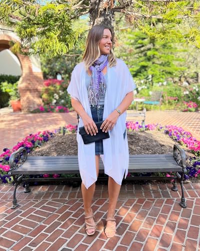 Image of Humble Hilo Womens Kimono Cardigan Sleeveless Lightweight Cover Up Casual & Flowy, 2 Sizes