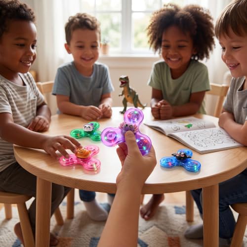 JOYIN 4PCS Halloween Light Up Spinners, LED Toy Bulk, Stress Relief Gift for Kid Party Favor Supplies, Trick or Treating, School Classroom Treasure Box Prize, Goodie Bag Stuffers - Image 8