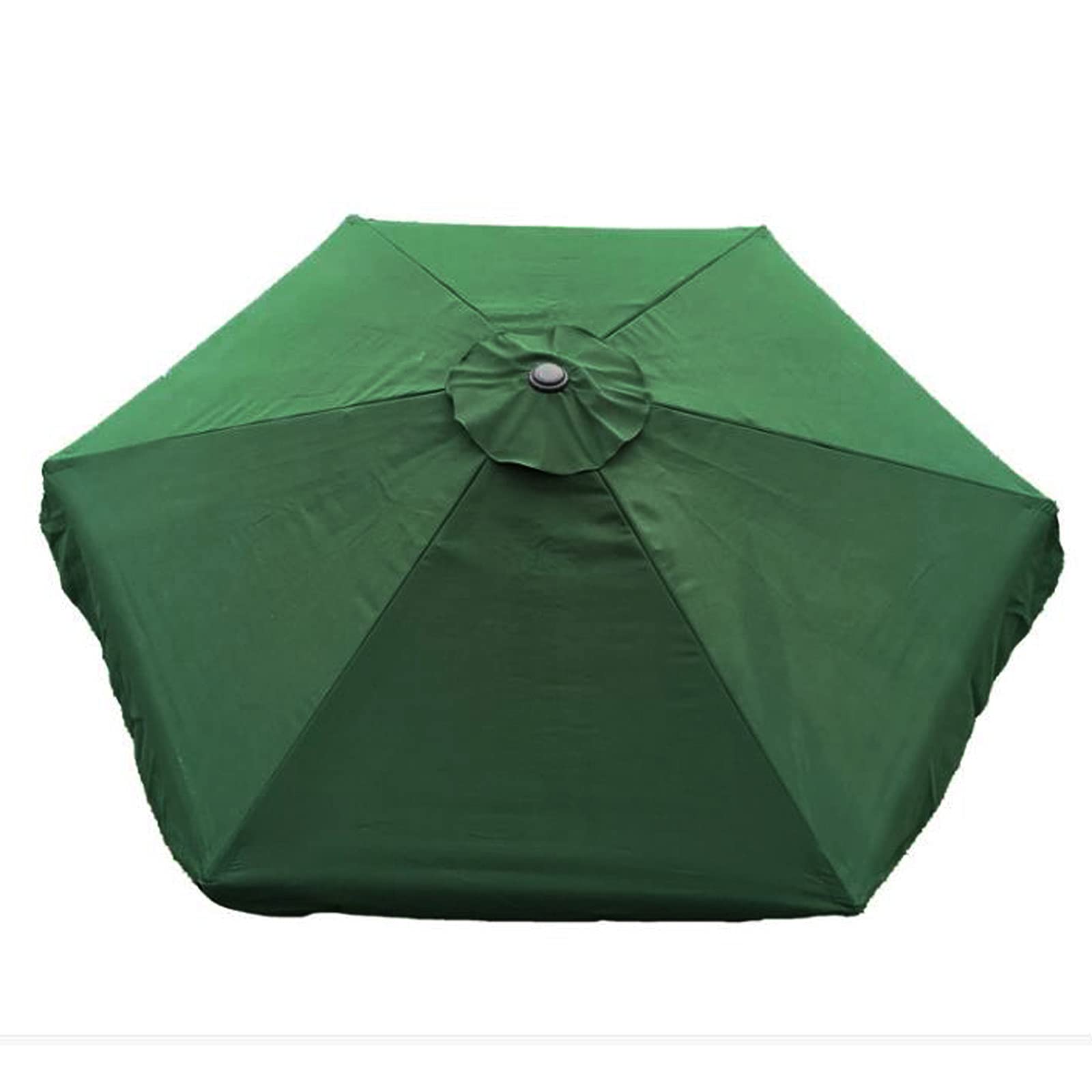 Auvent de Remplacement pour Parasol de Terrasse 6,4 M - Toile à 6 Nervures D'extérieur, Grande Couverture de Rechange pour Jardin (Vert)