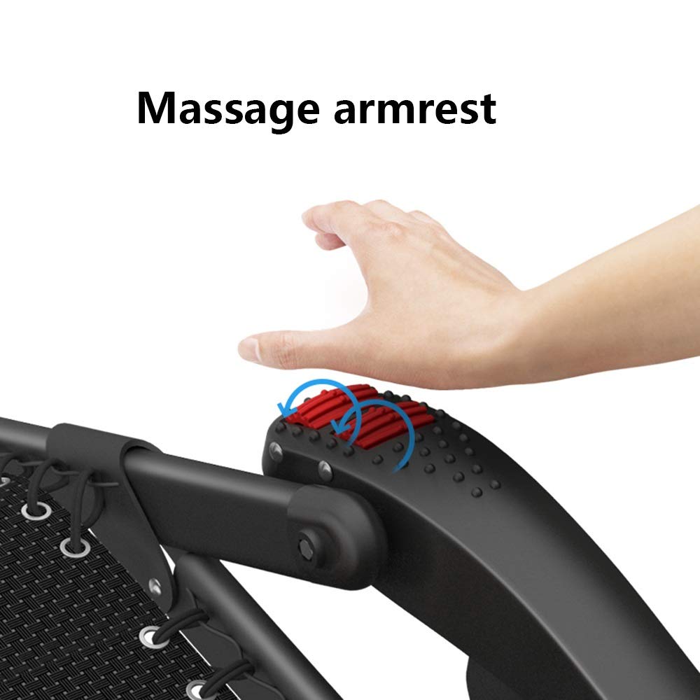Tumbonas Silla de gravedad cero de gran tamaño, reclinador de césped, silla de tumbona reclinable de 0-170 grados, cacahuga portátil plegable, con cojín suave desmontable, reposacabezas ajustabl