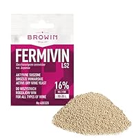 Browin 400320 Universelle, aktive getrocknete Weinhefe FERMIVIN– für Weiß-, Rot-, Rosé- und Schaumweine – bis 16% Alkohol, ideal für den „Neustart der Gärung“, für 10-35 L Cuvée, 7 g.