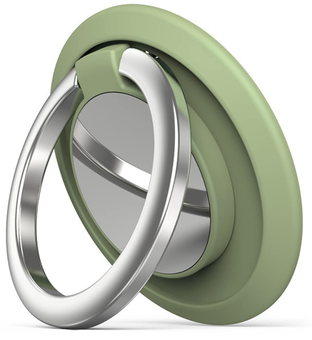 kolorfish universal magnet mobile phone ring grip holder stand 360 degree rotation with finger ring for all mobile phone and tablet (matcha green)