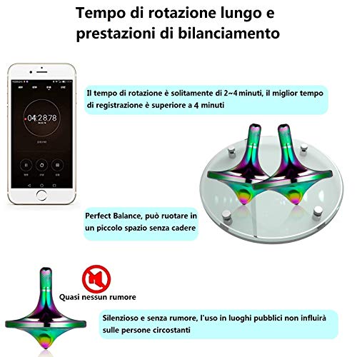 Stainless Steel Spinning Top, Well Made EDC Metal Decompression Toy, Perfectly Balanced, Spin Smooth - Image 3