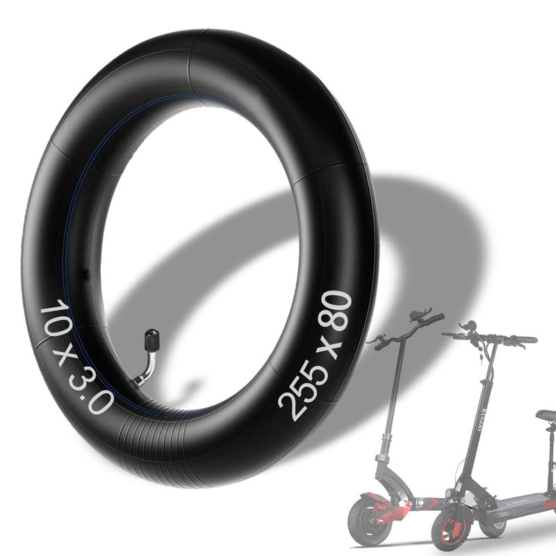 Felixstory 80/65-6 255x80 10x3 Reinforced Universal Inner Tube with 45° Valve for Zero 10x/Chicken Pro/Kugoo M4/Dualtron Victor/Kaabo Mantis 10 Electric Scooter Go Kart ATV Quad Speedway