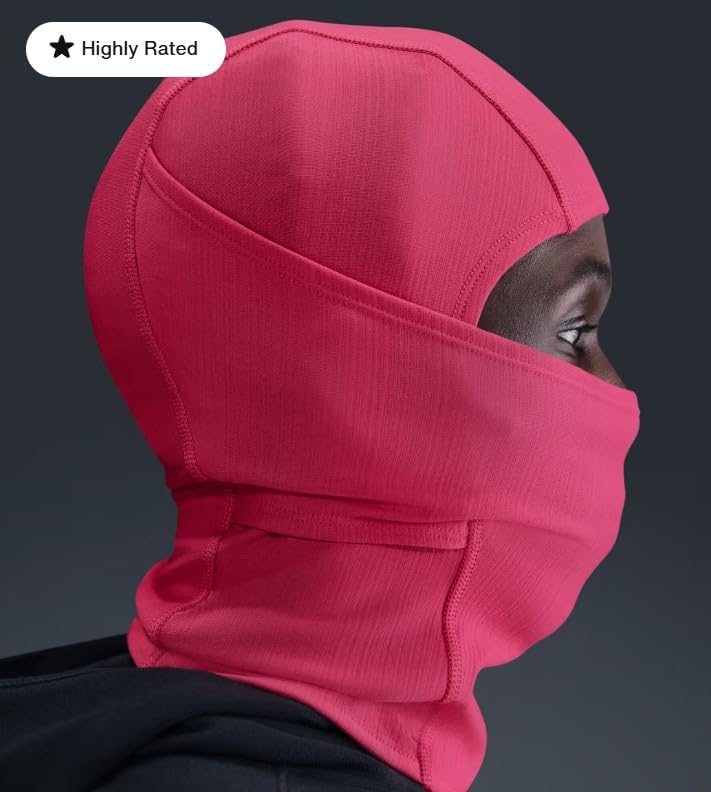 Nike Youth pro Therma FIT Hyperwarm Hood Balaclava Football (Vivid Pink) - Image 5