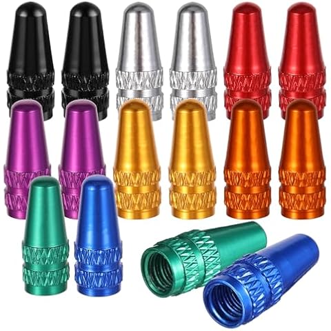 16Pcs Aluminium Presta Valve Caps Set Cover