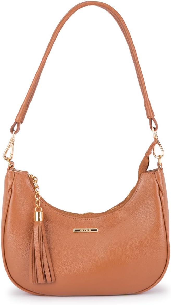 Bolsa Baguete de Ombro em Couro Feminina Lorena Sifra