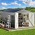 WKM 8x12 FT Outdoor Storage Shed, Utility Metal Tool Storage with Lockable Doors and Updated Frame Structure, Metal Garden Shed for Backyard, Patio Lawn, Black