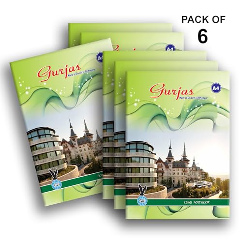 Image of A4 Notebook | 172 Pages | Single Line | Soft Bound | 29.7 X 21 cm | Pack of 6