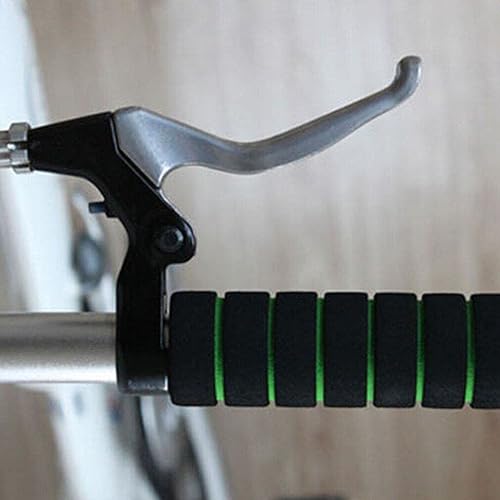 Miniatura 3 de PULABO - 1 par de manillar de bicicleta, mango de esponja de espuma para bicicleta, verde popular