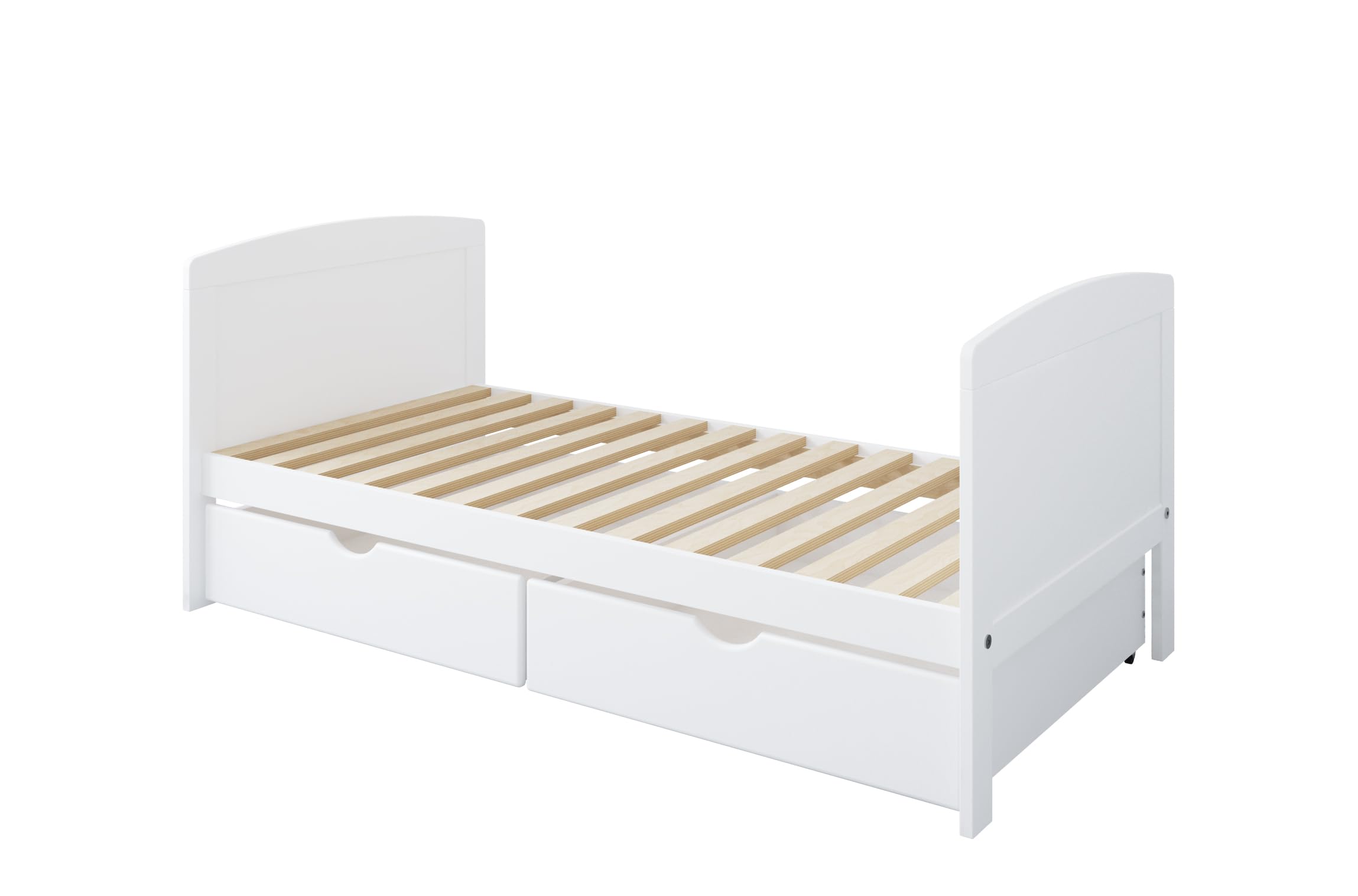 zee Cuna Bebé Blanca 140x70 Philip 3 en 1 con Cajones