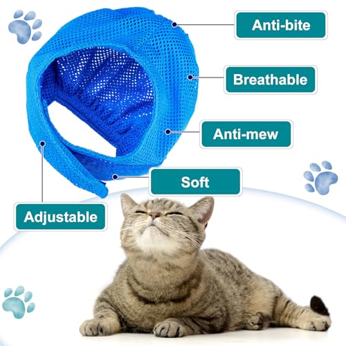 Image of 9 Pcs Cat Bathing Bag Set Shower Bag Anti Bite and Scratch for Pet Grooming Washing Comb Muzzle Nail Clipper Nail File Tick Tool (Sky Blue)