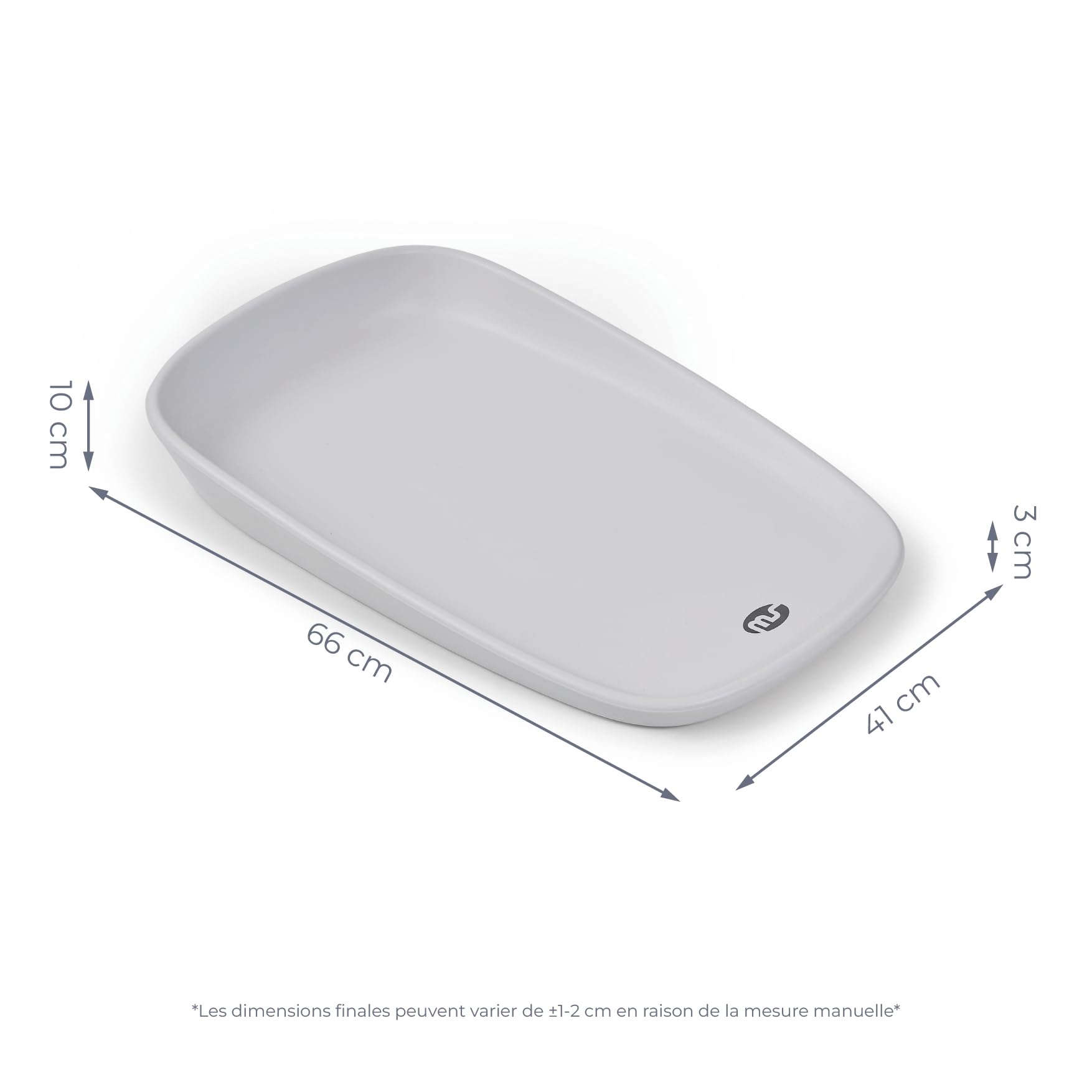 Ms BabyWorld FOAMY - Matelas à langer antidérapant en EVA - Imperméable, facile à nettoyer, compact pour les voyages et une utilisation quotidienne - De 0 m à 12 mois - 67 x 41 x 10 cm (Gris)