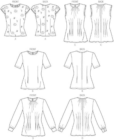Miniatura 2 de Butterick Patterns B5988 - Plantilla de costura superior pequeña para señoritas y señoritas, tamaño B5