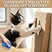 KWHSPKENG Cardboard Cutter for Cat Scratchers, 3D Printed Portable Cardboard Strip Cutter with 6pcs Blade, DIY Cat Scratchers for Cat- Lovers, Scratcher Accessories & Parts (Blue)