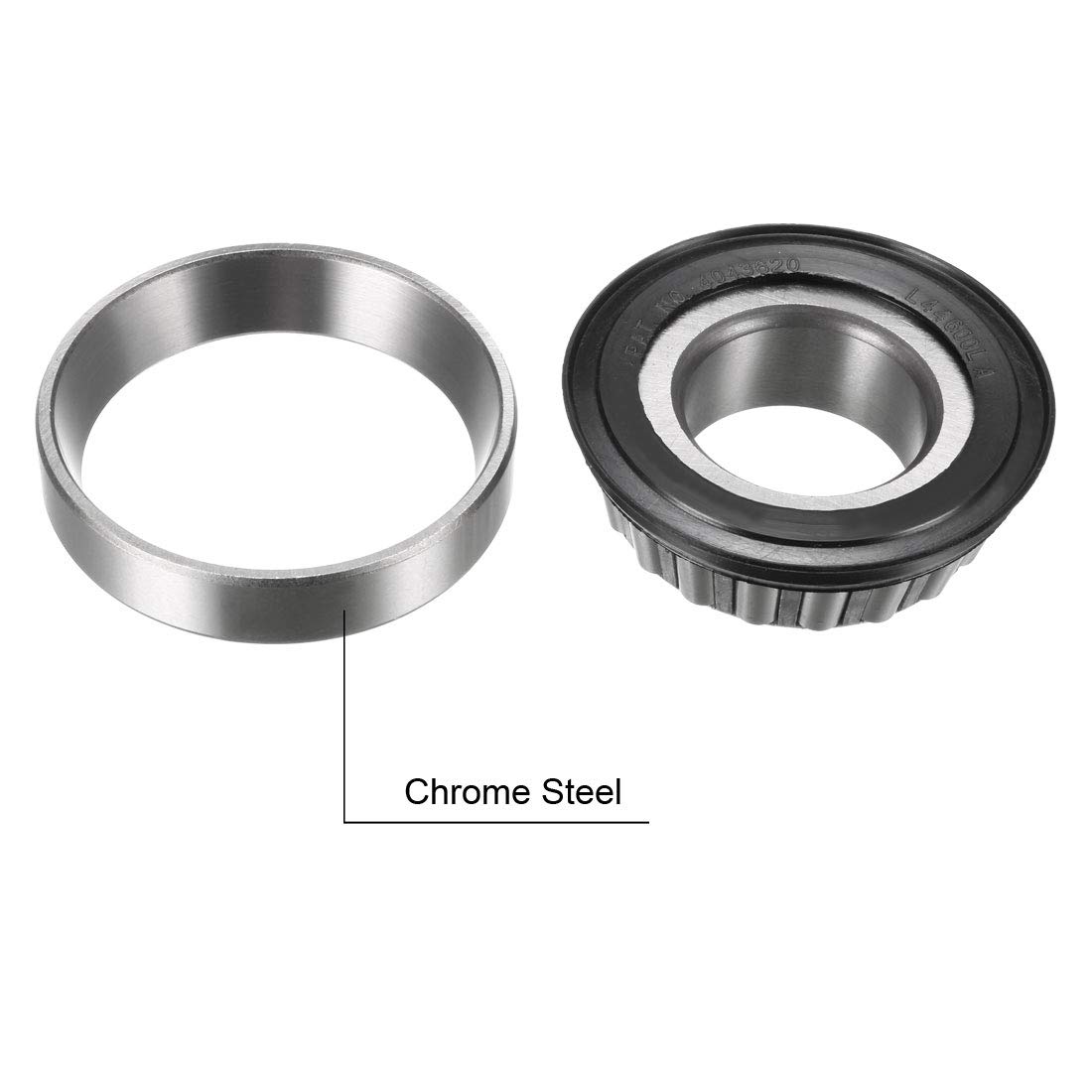 uxcell L44600LA-902A1 Tapered Roller Bearing Cone and Cup Set 1-inch Bore 1.98-inch O.D.